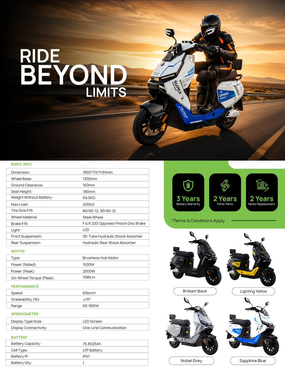 Ofero Thunder Specification